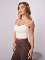 BRA SINGLET TOP - NUDE