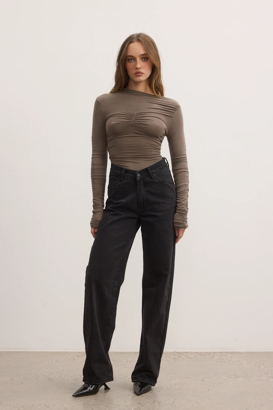 'BAYSE' AMELIE TOP - MINK