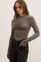'BAYSE' AMELIE TOP - MINK