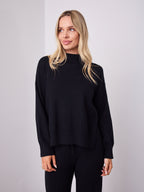 DELTA KNIT TOP - BLACK