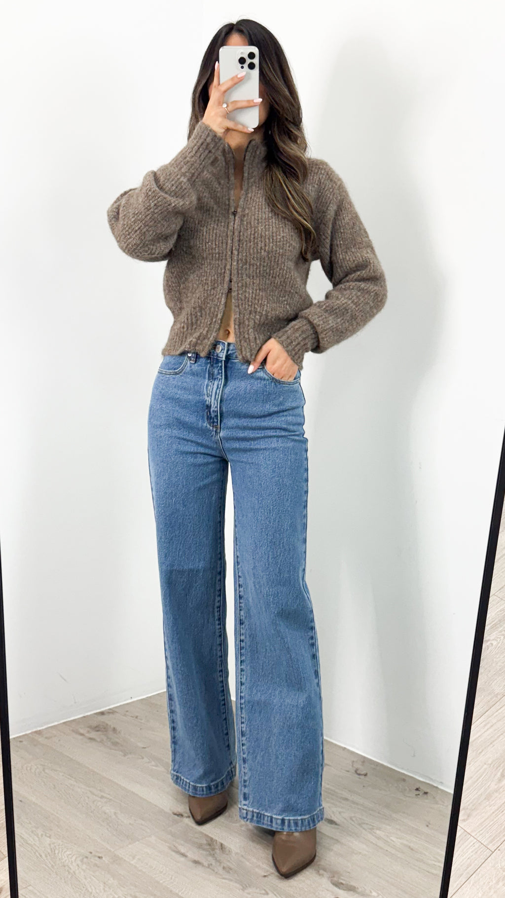 NOAH ZIP KNIT - LATTE