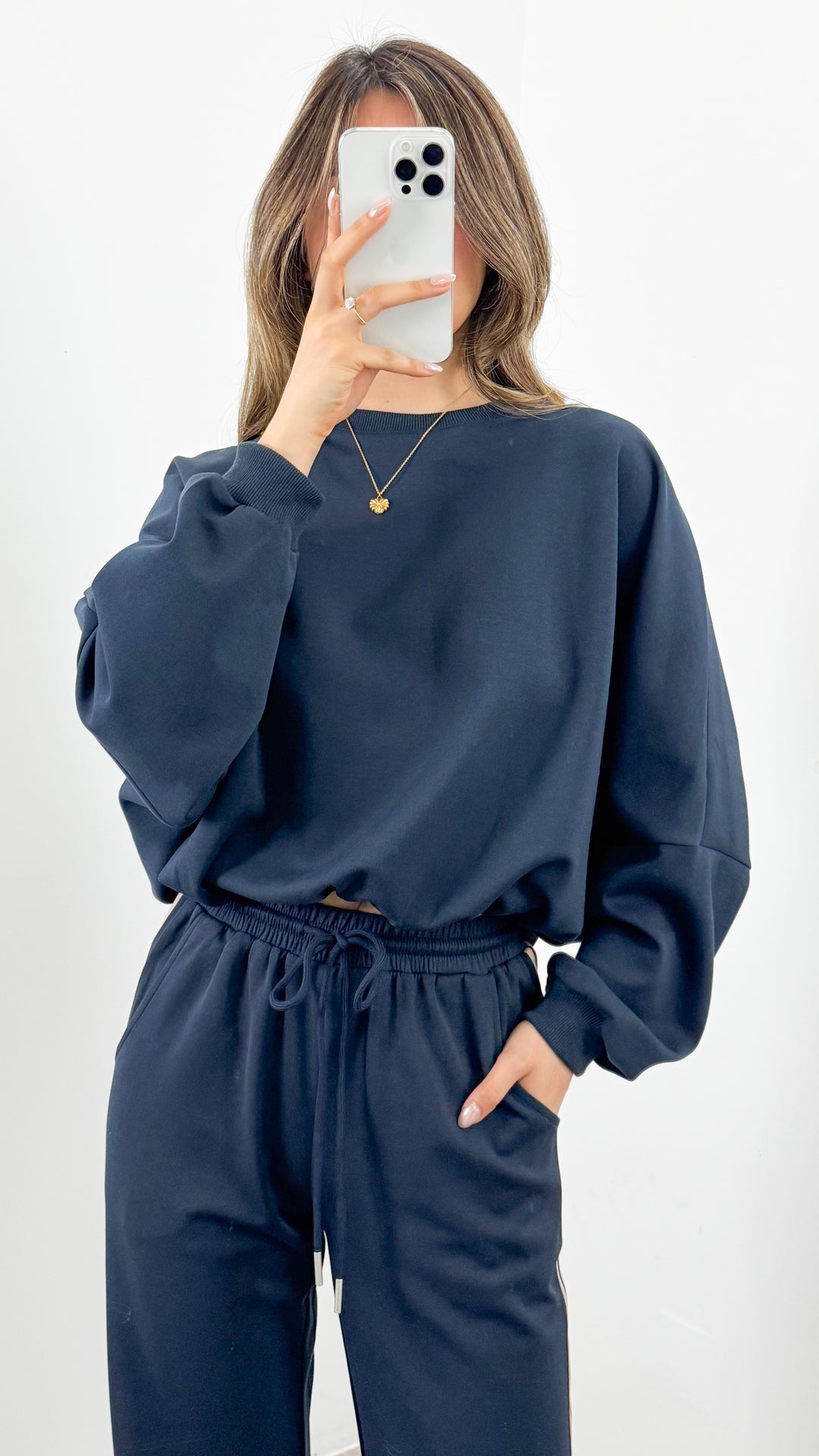 DANTE SWEAT TOP - NAVY