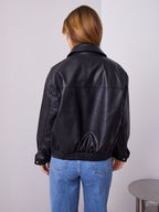 JAMISON PU JACKET - BLACK