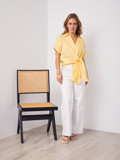 COMO LINEN SHIRT - BUTTER
