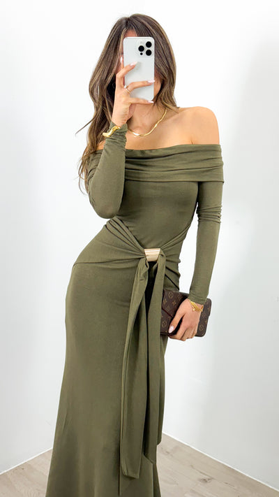 SAMIRA DRESS - OLIVE