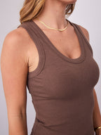 VUE TANK TOP - CHOCOLATE