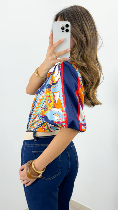 SICILY BLOUSE - NAVY
