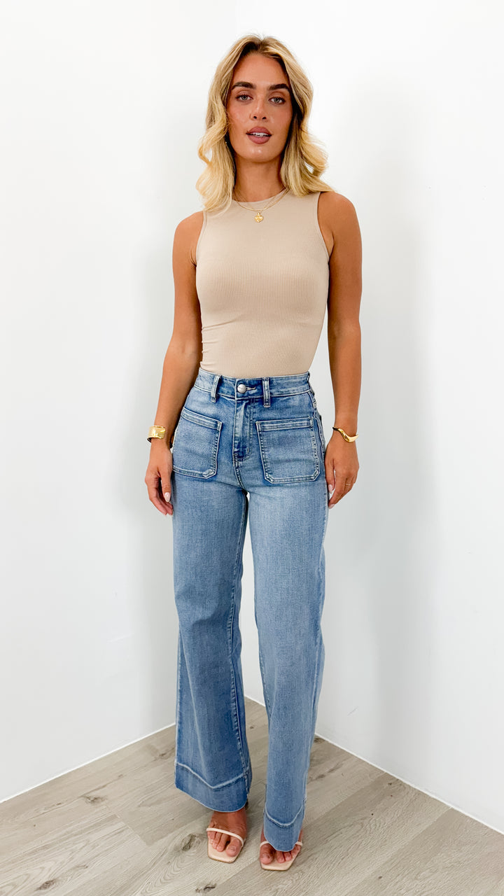 FITZROY JEAN - MEDIUM BLUE