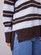 CHARLES KNIT - BLUE/CHOCOLATE