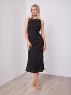PAROS LINEN DRESS - BLACK