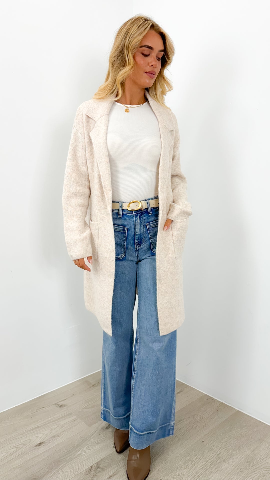 ZEETA COATIGAN - OATMEAL