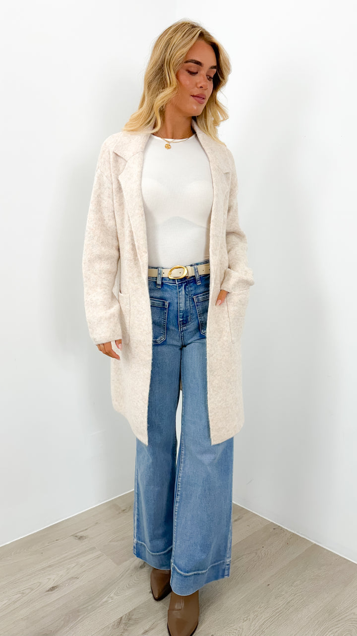 ZEETA COATIGAN - OATMEAL