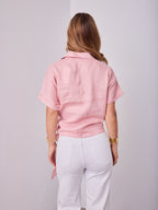 COMO LINEN SHIRT - DUSTY PINK