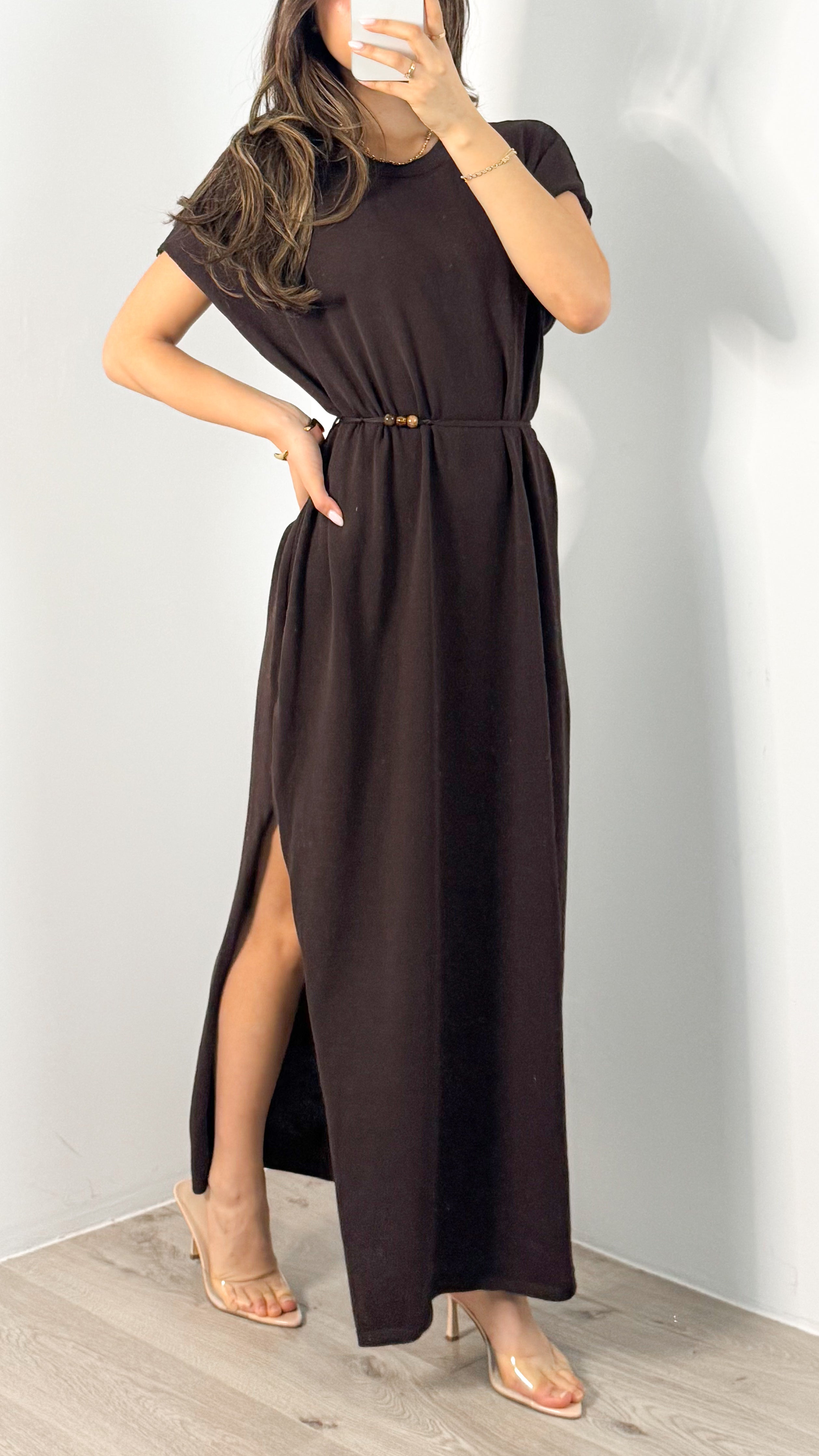 CARMINE DRESS - CHOCOLATE