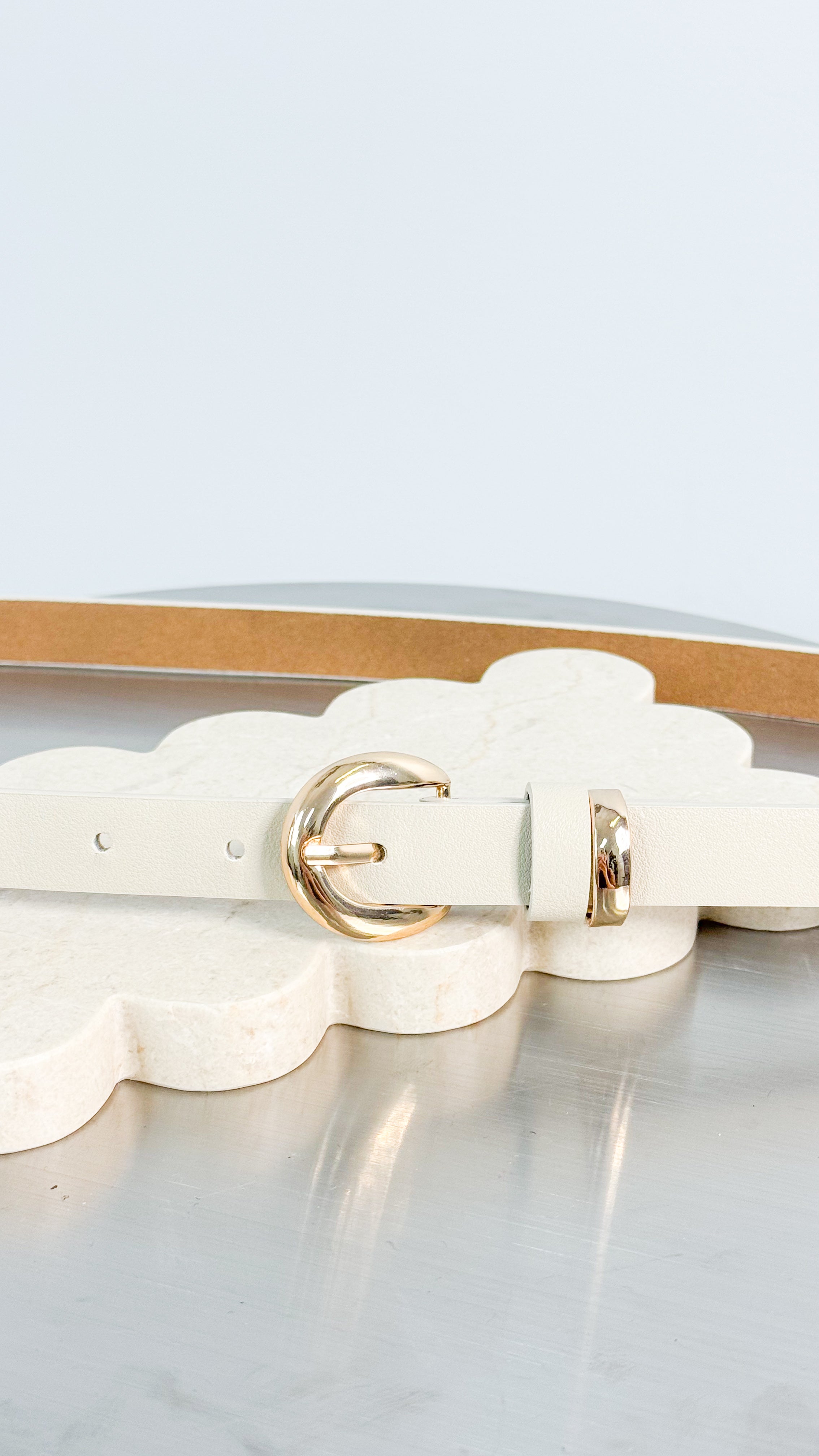 PALOMA THIN BELT - STONE