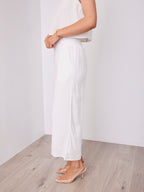 MEMPHIS 7/8 LINEN PANT - WHITE