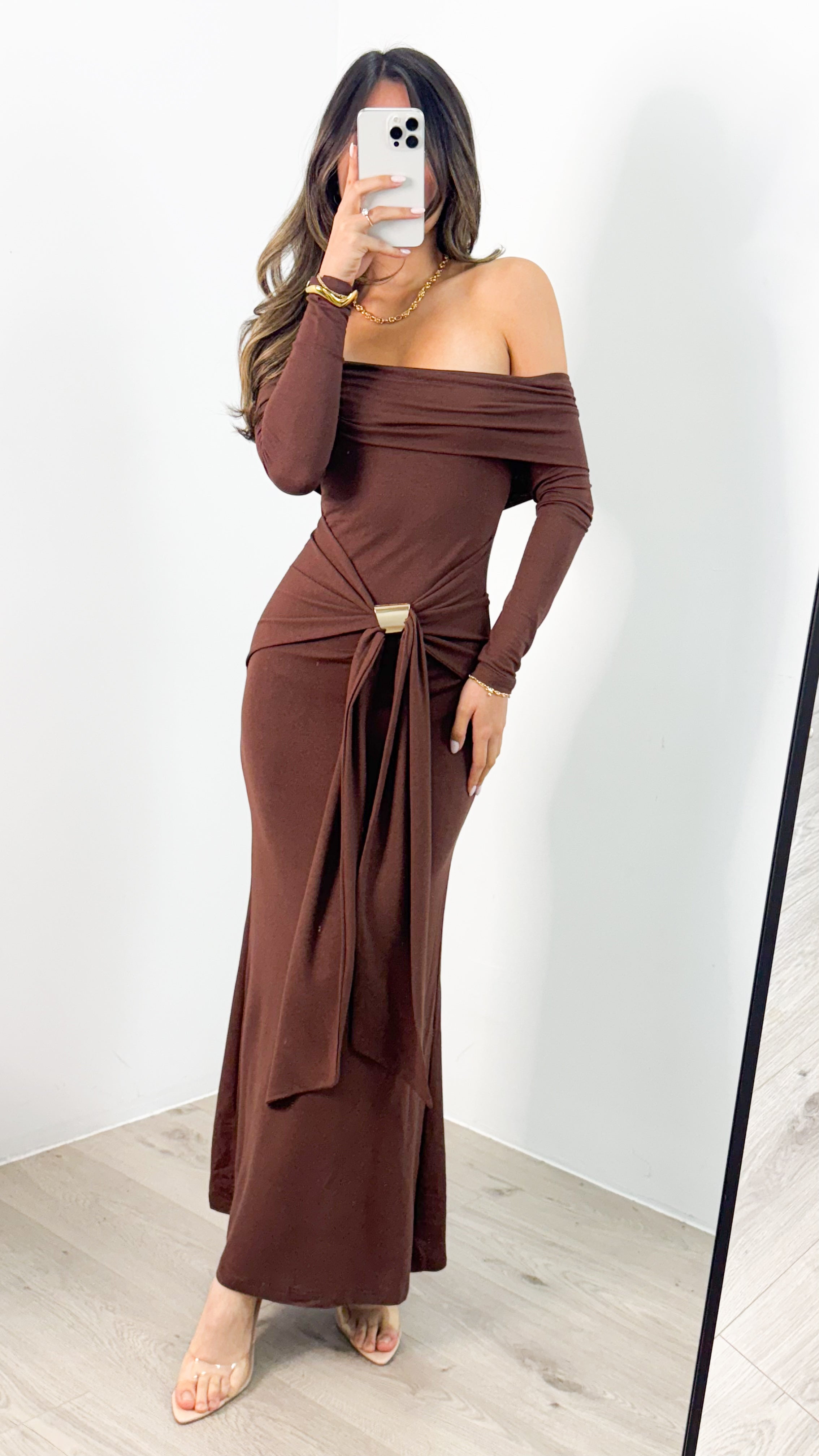 SAMIRA DRESS - CHOCOLATE