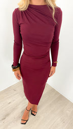 COLEMAN DRESS - MERLOT