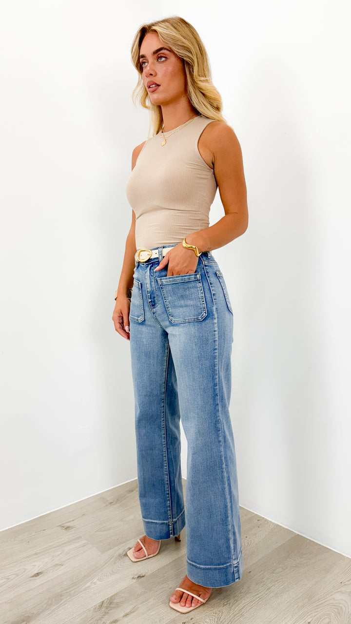 FITZROY JEAN - MEDIUM BLUE