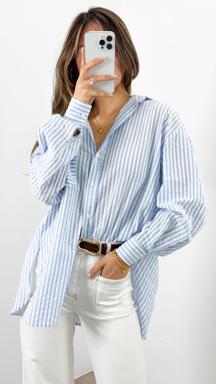 THURSDAY STRIPE SHIRT - BLUE