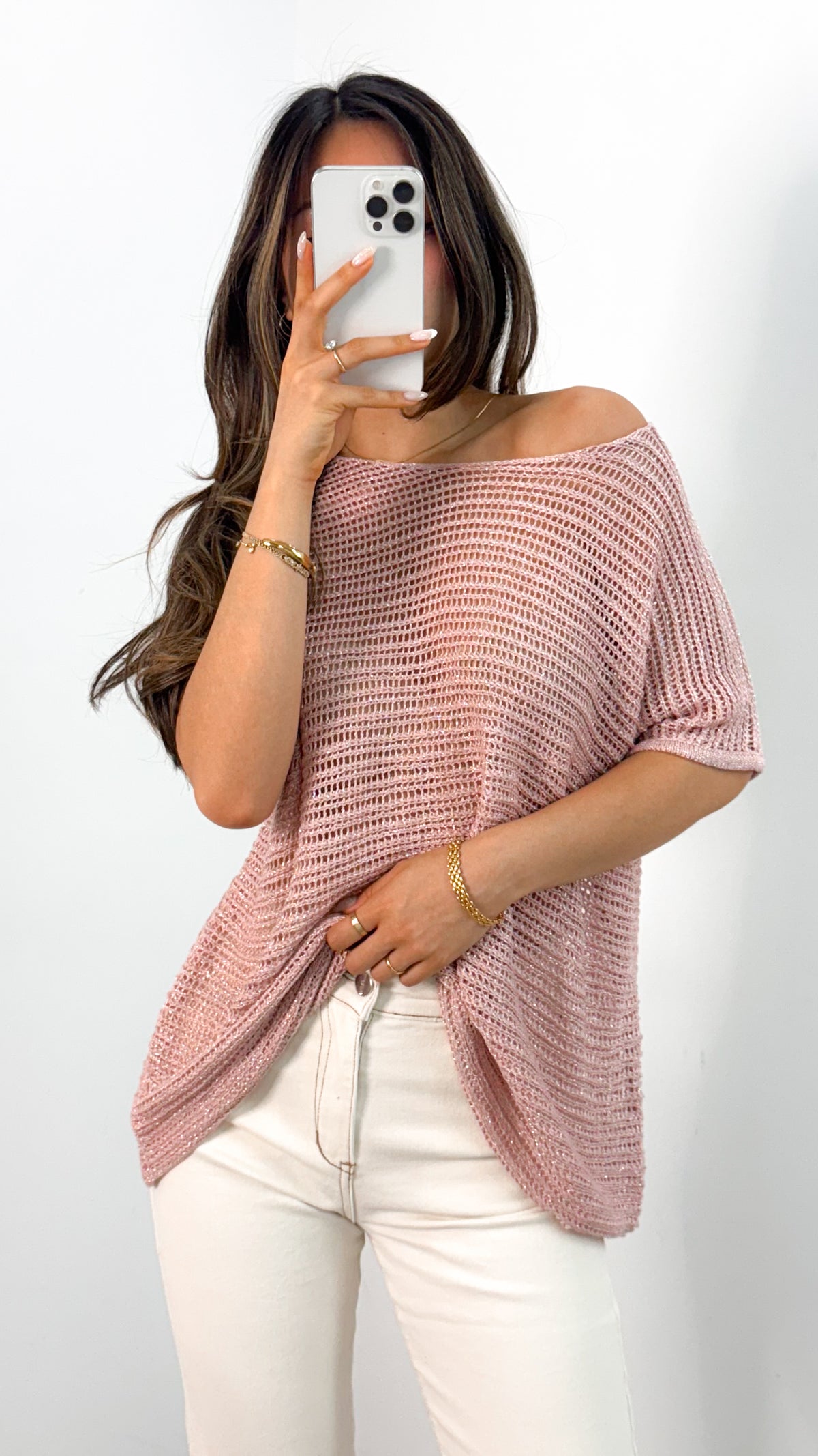 THEA KNIT TOP - PINK