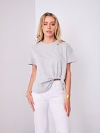 ESTHER EASY TUCK TEE - GREY MARLE