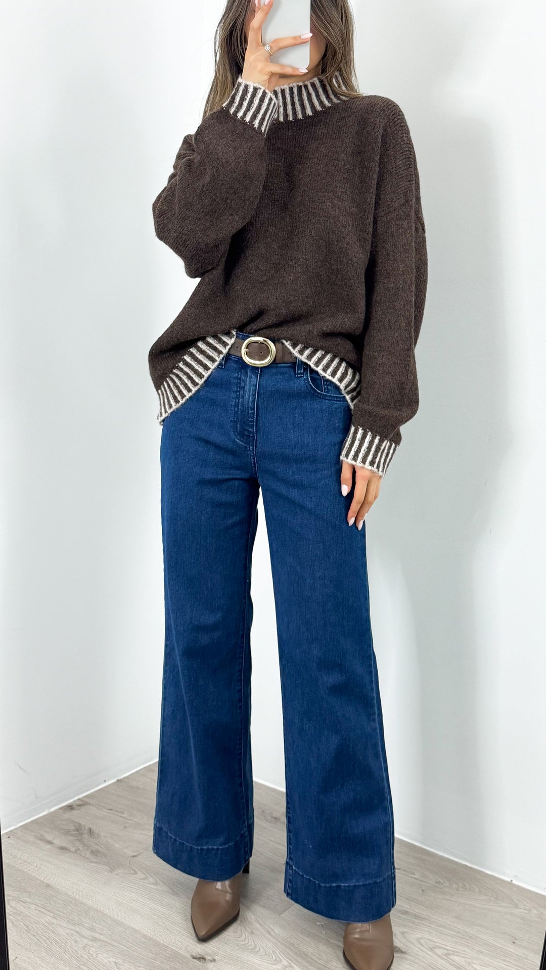 BESSIE STITCH KNIT - CHOCOLATE