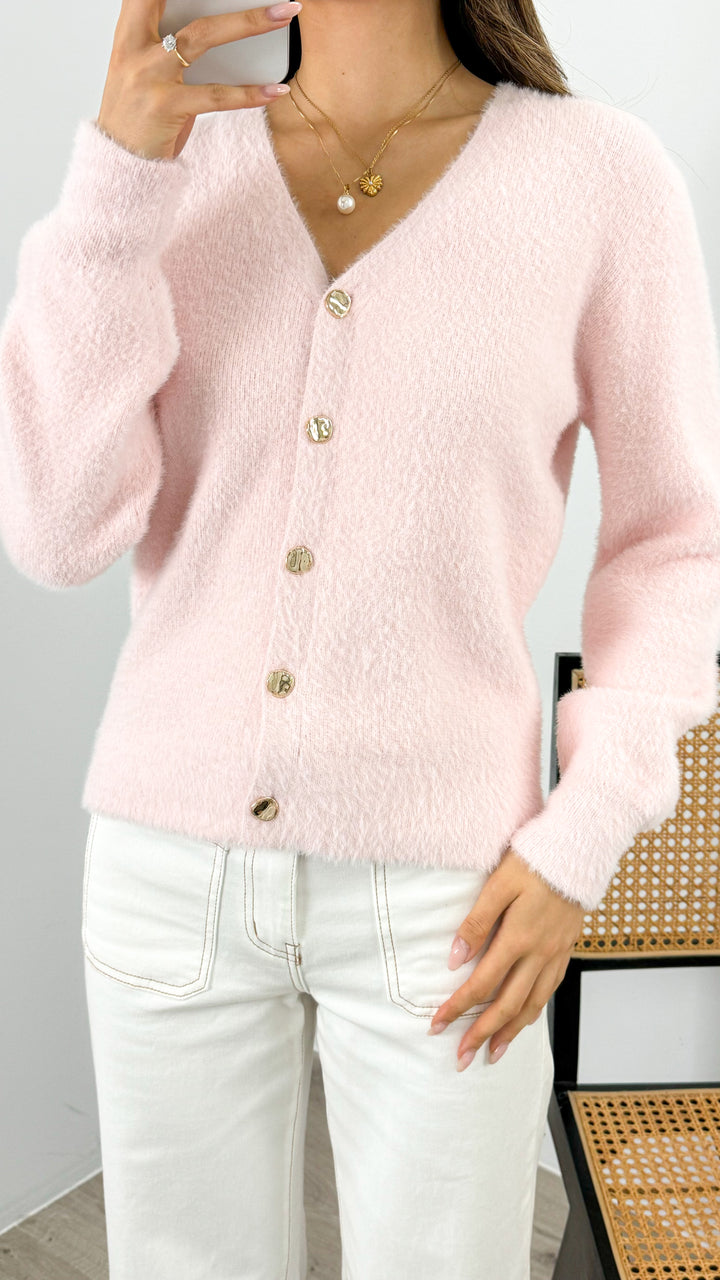 MAVI FLUFFY CARDI - PINK