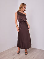 CHARLOTTE DRESS - CHOCOLATE