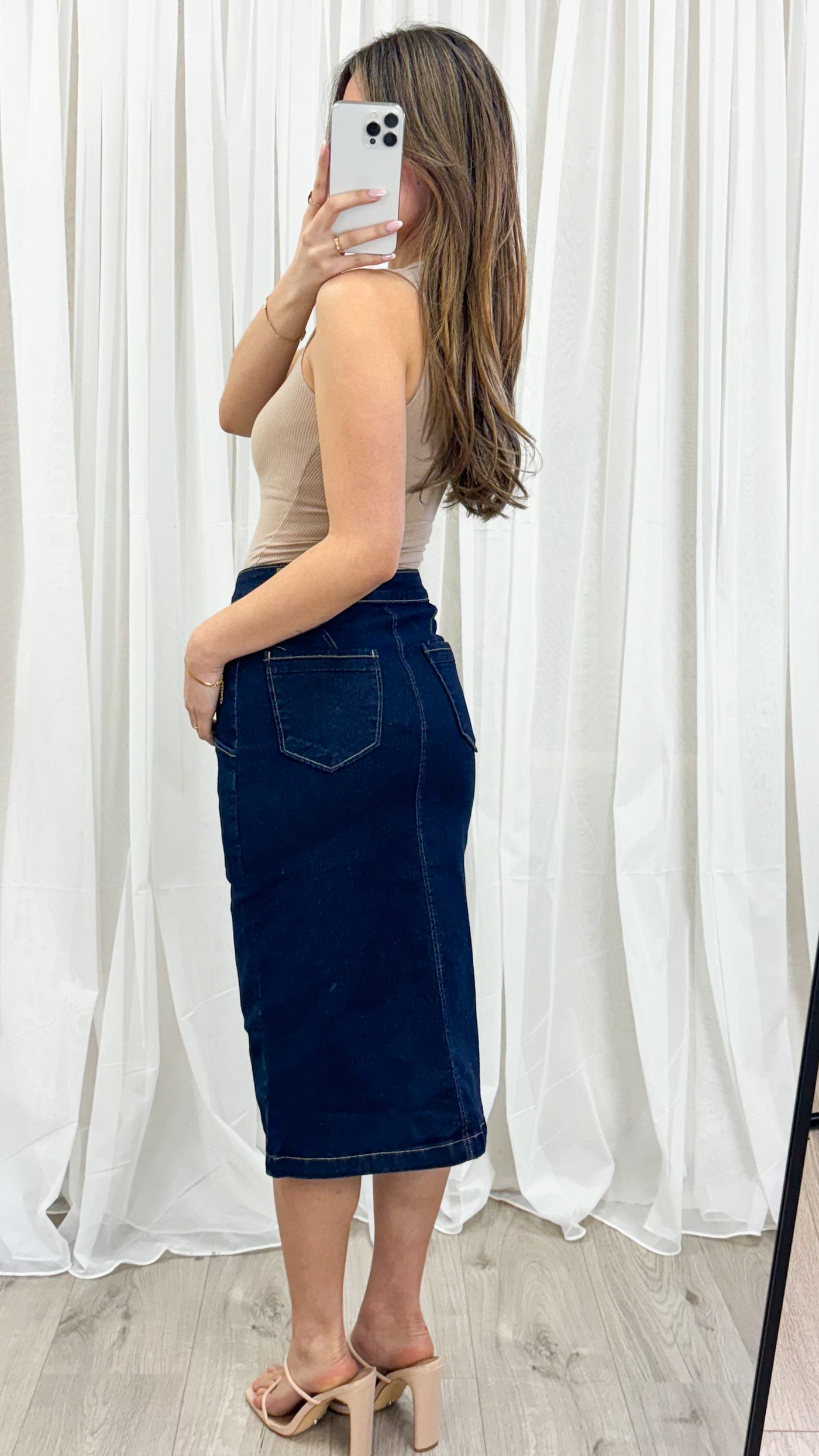 MONROE SKIRT - DARK DENIM