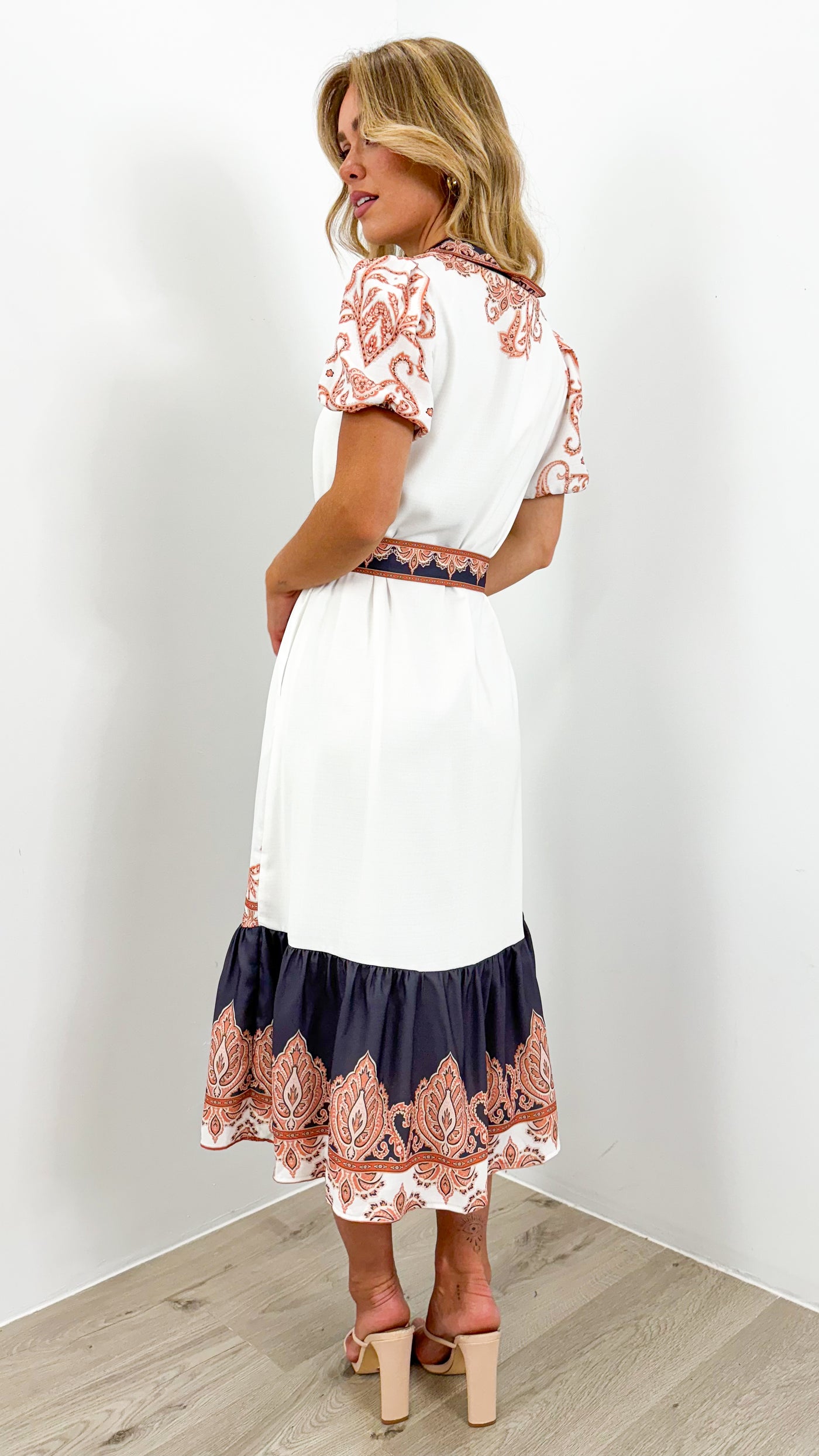 DARLOE MIDI DRESS - WHITE