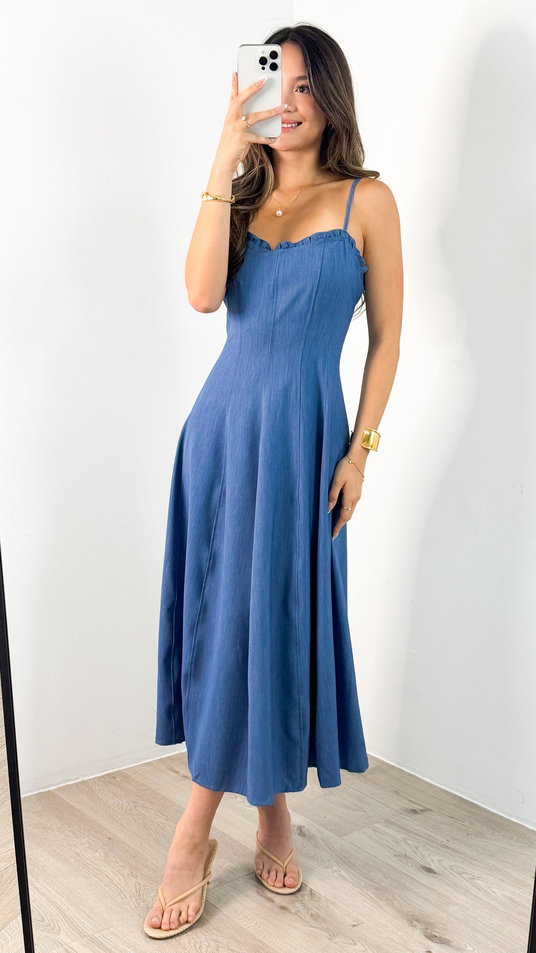 RAINA DENIM MAXI - BLUE