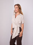 COMO LINEN SHIRT - NATURAL
