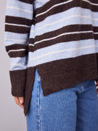 CHARLES KNIT - BLUE/CHOCOLATE