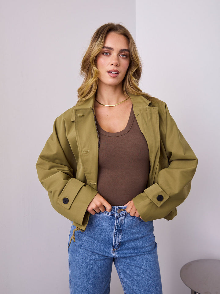 BALVIN JACKET - OLIVE GREEN