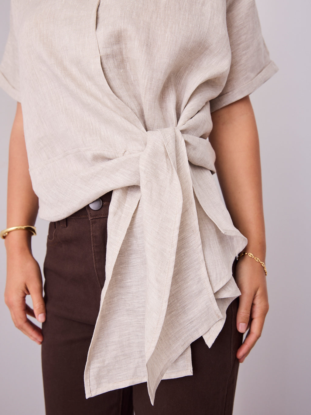 COMO LINEN SHIRT - NATURAL
