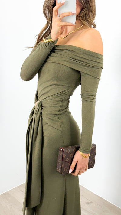 SAMIRA DRESS - OLIVE
