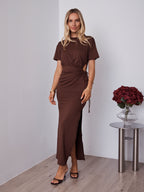 CARLITA DRESS - CHOCOLATE
