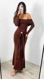 SAMIRA DRESS - CHOCOLATE
