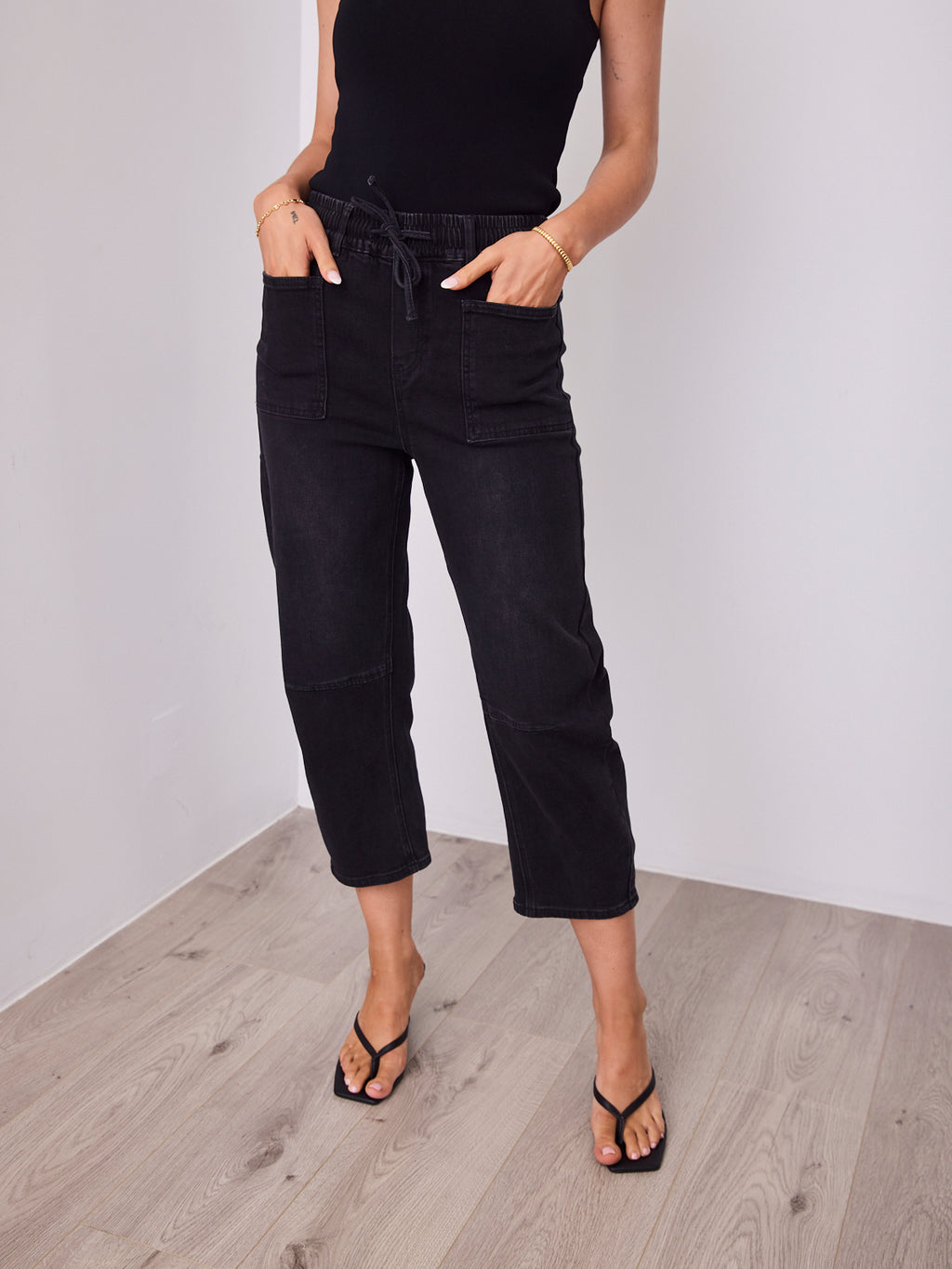 JASON BARREL JOGGERS - WASHED BLACK