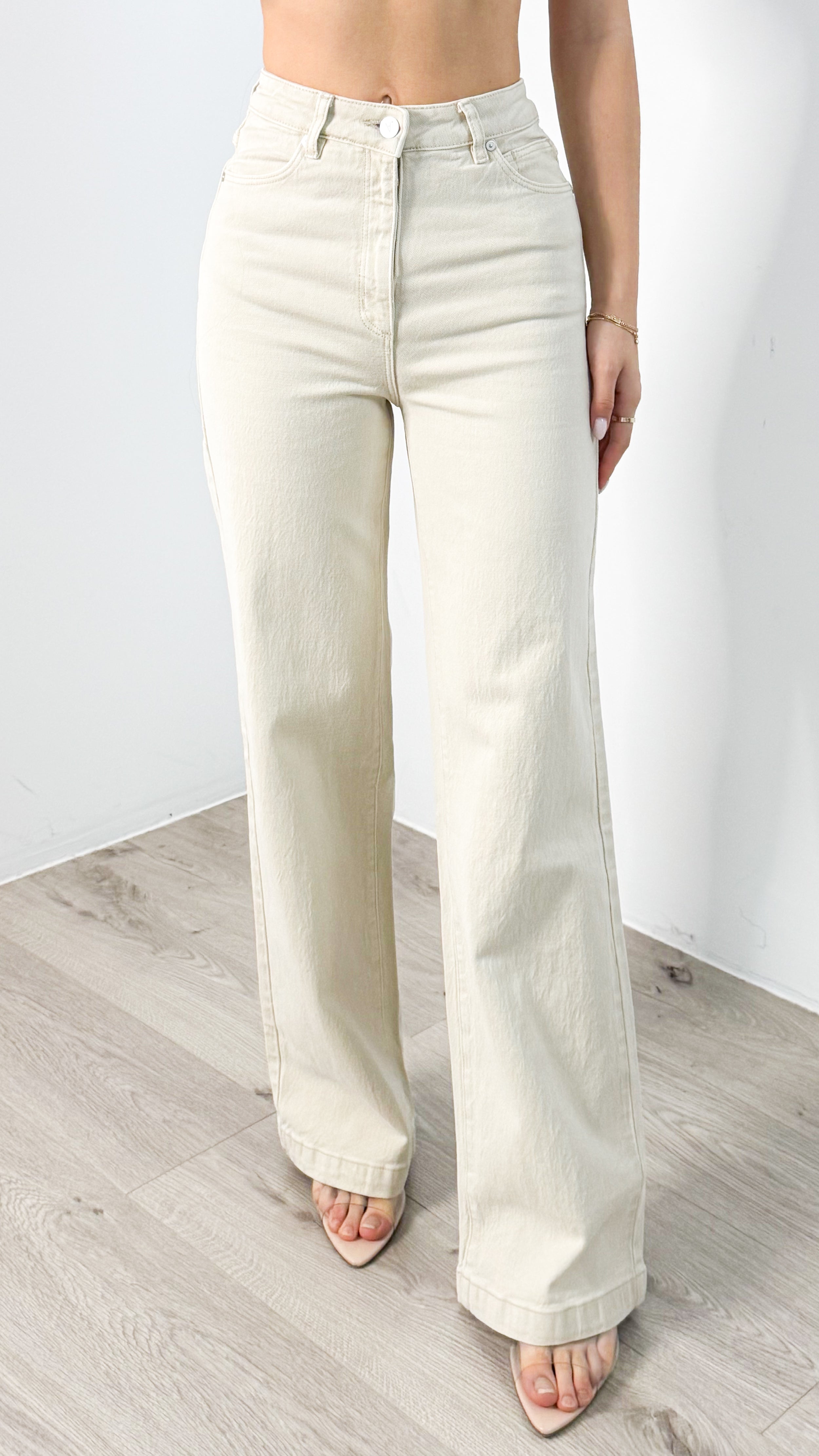 ‘ABRAND’ 94 HIGH WIDE JEANS - BONE