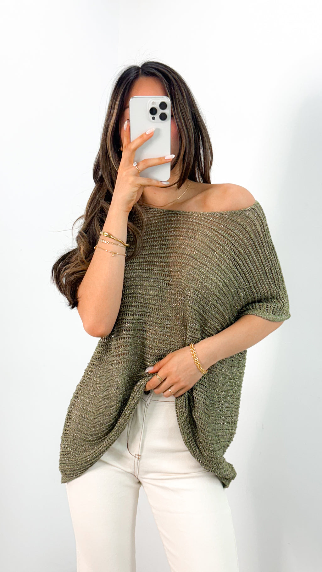 THEA KNIT TOP - OLIVE