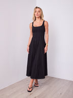 EVE DENIM DRESS - BLACK