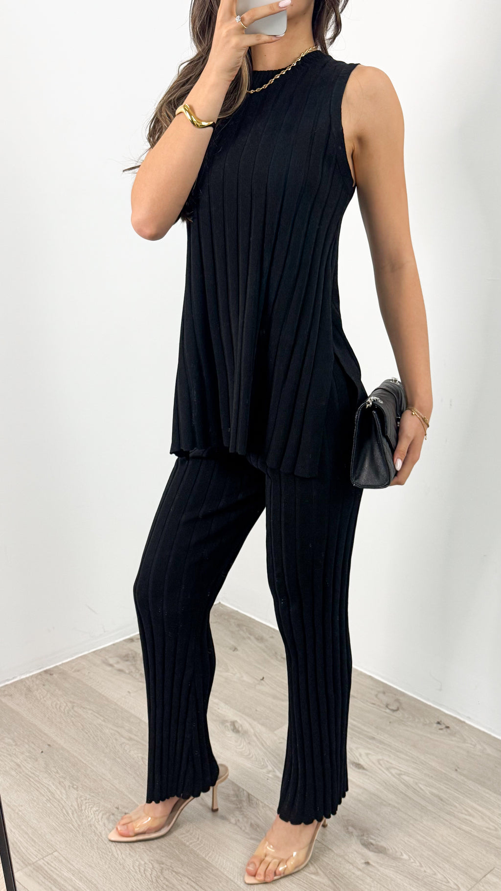 HYATT KNIT SET - BLACK