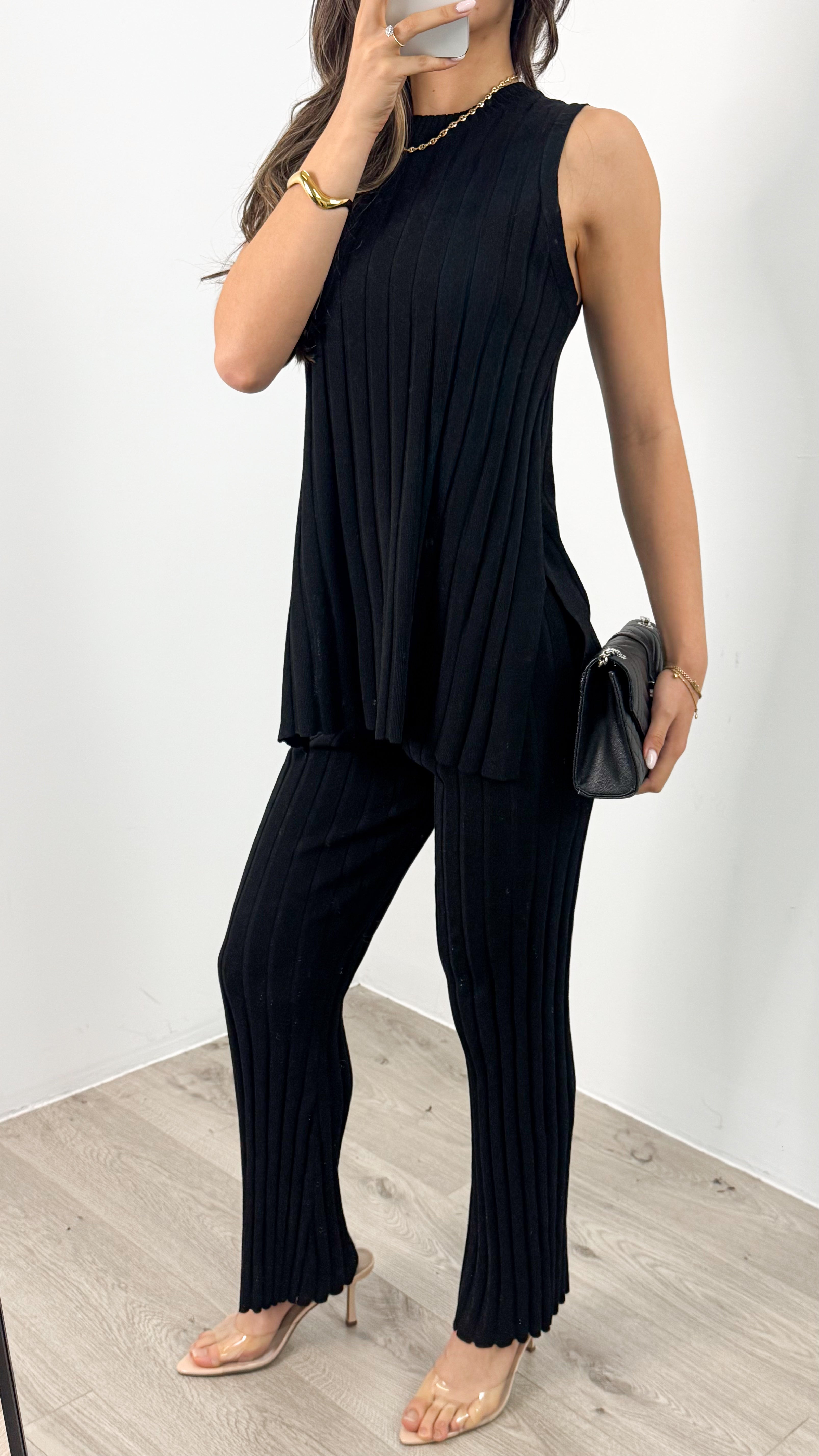 HYATT KNIT SET - BLACK
