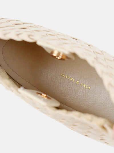 ROSELLE WOVEN SHOULDER BAG - IVORY