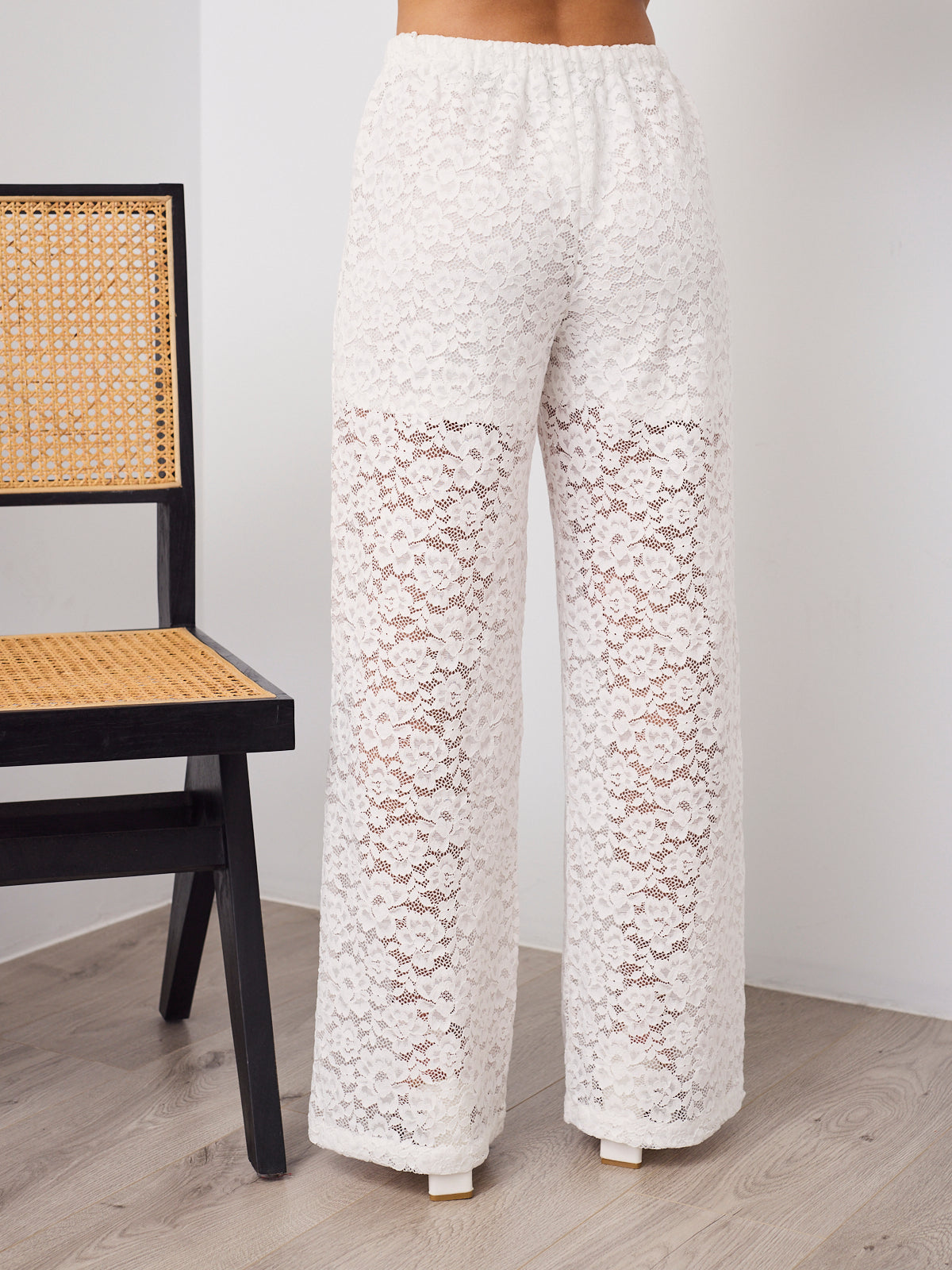 AZURA LACE PANTS - WHITE