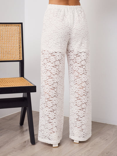 AZURA LACE PANTS - WHITE