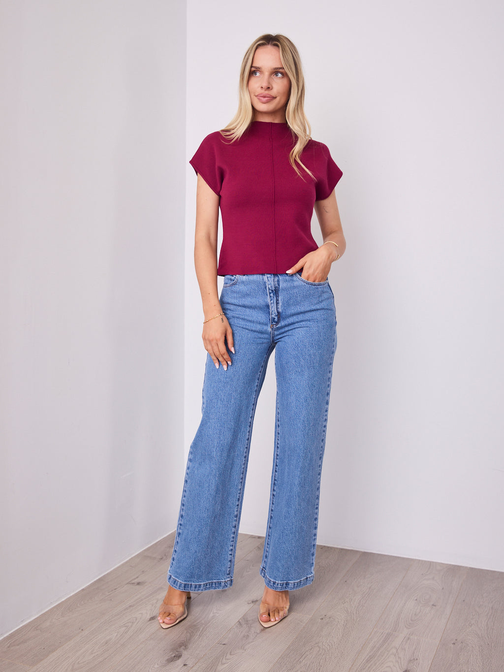 ROWE KNIT TOP - MULBERRY