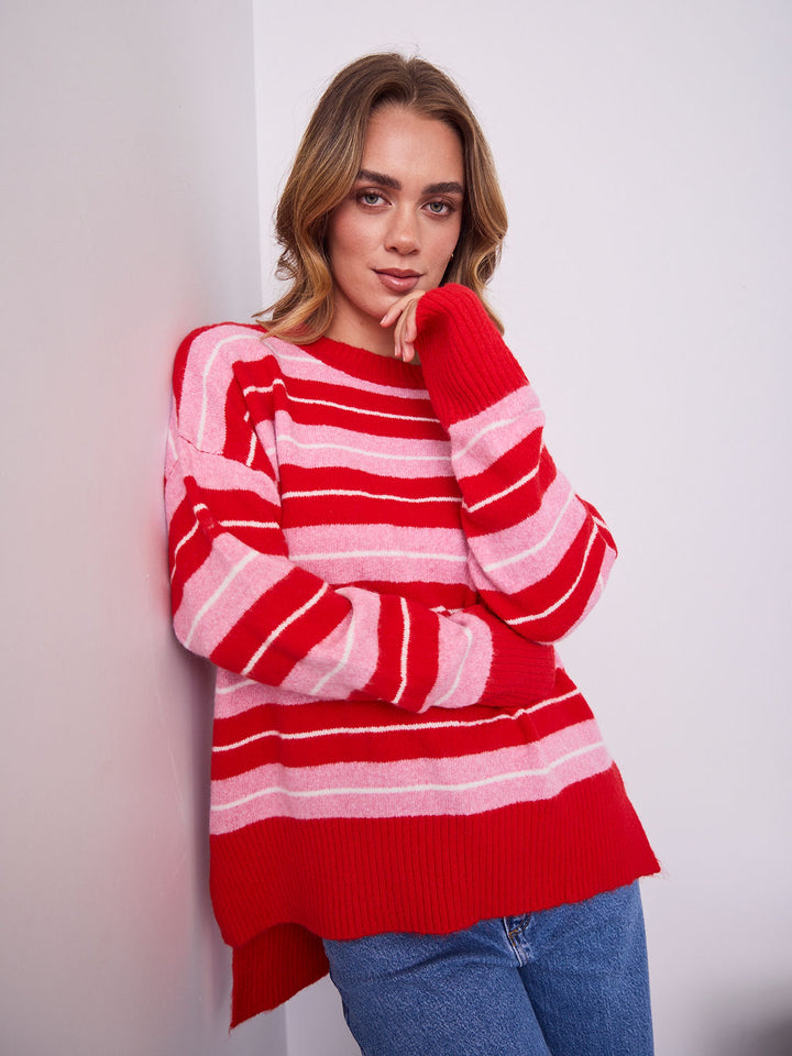 CHARLES KNIT - RED/PINK